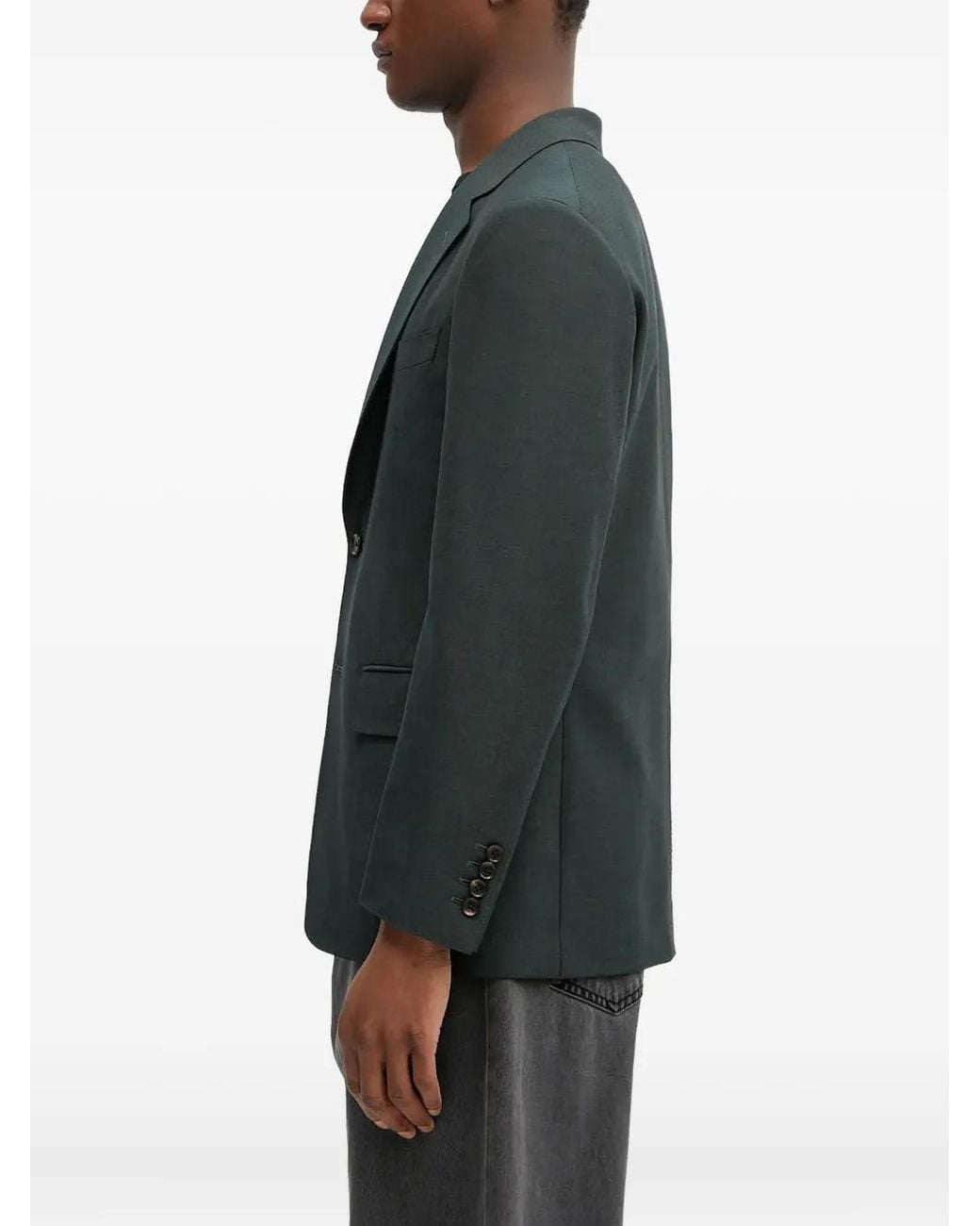 Wacko Maria Gray Two-Button Notch-Lapel Blazer for men