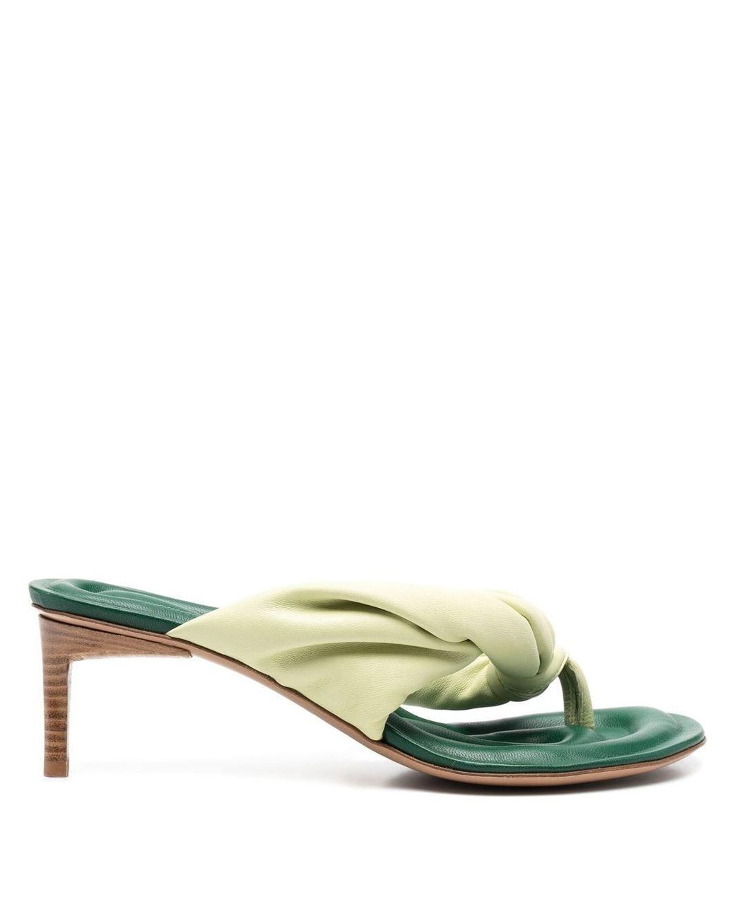 Jacquemus Mari Twist-detail Thong Sandals in Green | Lyst Canada