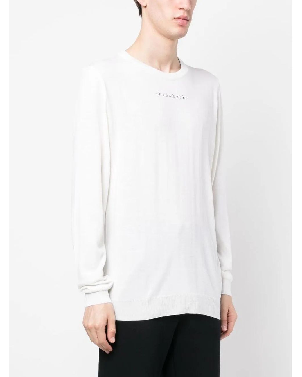 Jersey con estampado gráfico Throwback. de hombre de color White