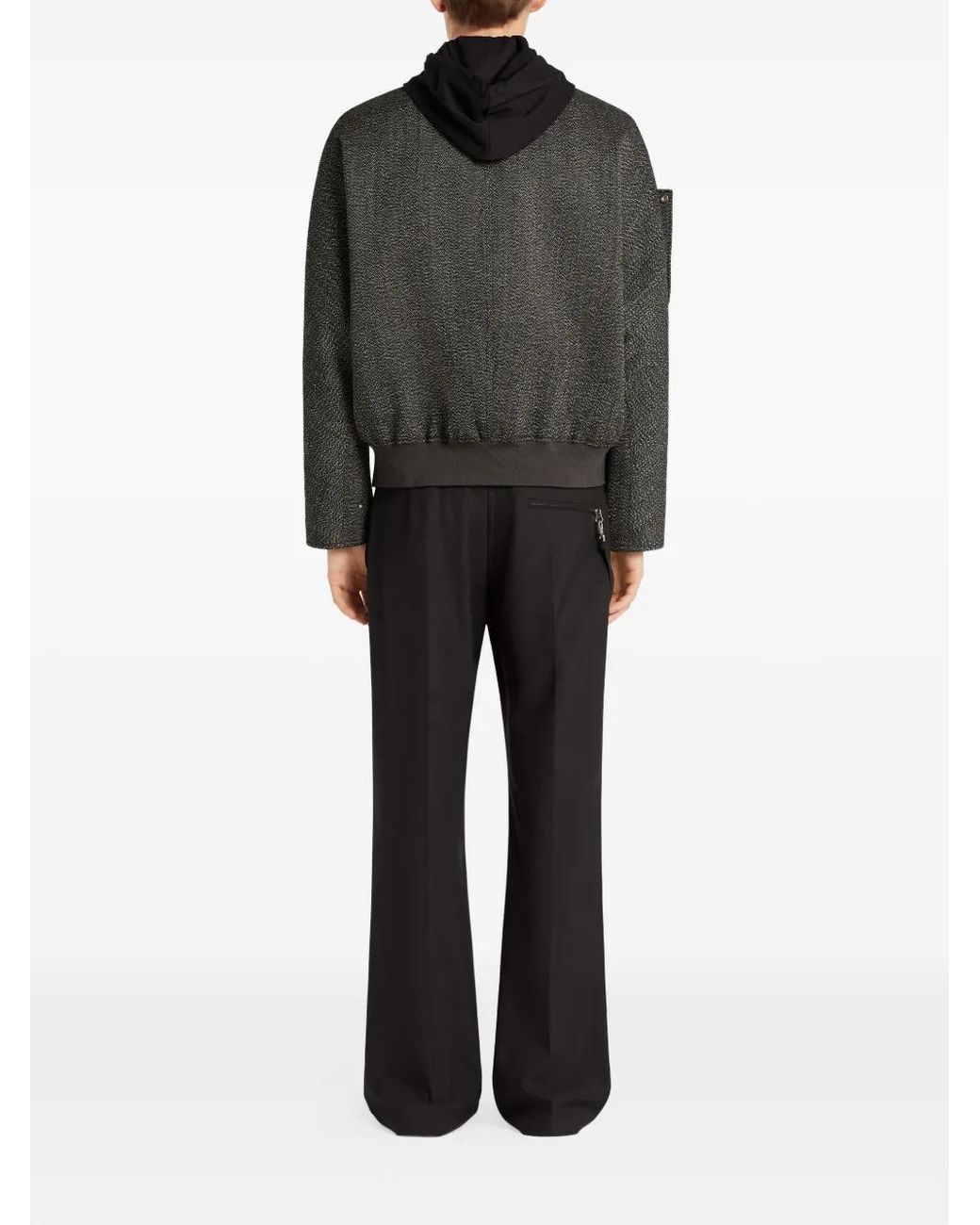 Courreges Black Textured Zip-Up Jacket for men