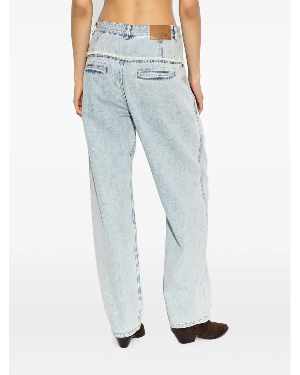 Isabel Marant Blue Jean Iniza À Bords Effilocés