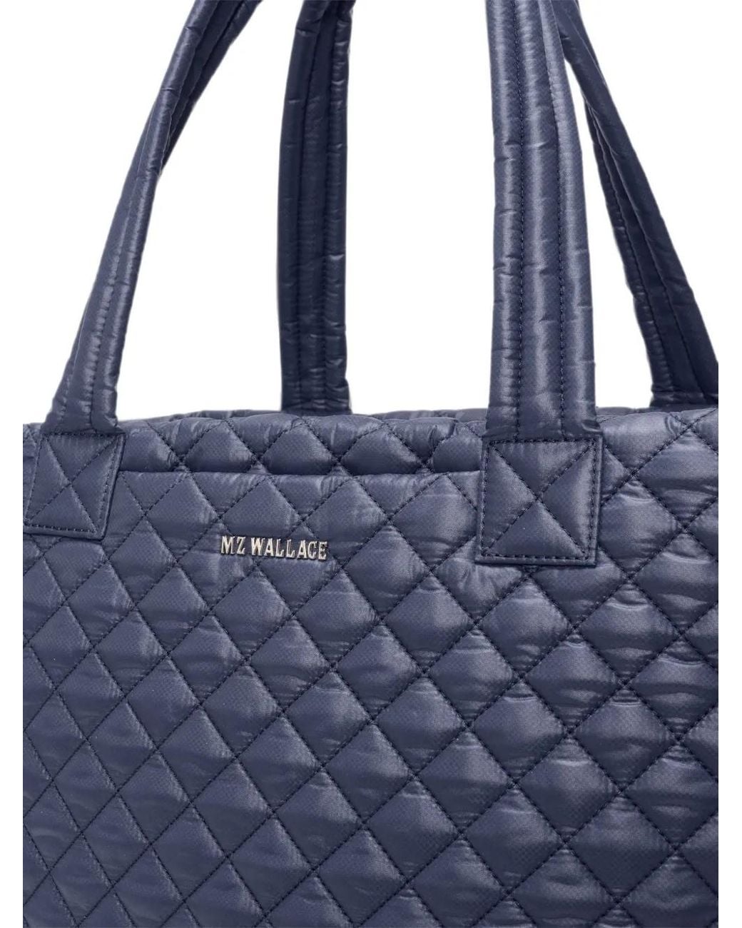 MZ Wallace Blue Large Metro Deluxe Quilted Tote Bag