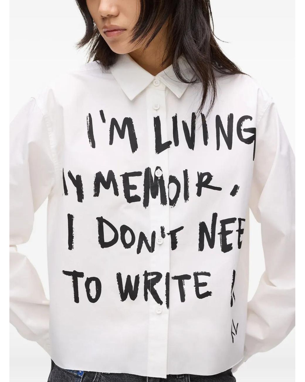Karl Lagerfeld White Karl Quote Shirt