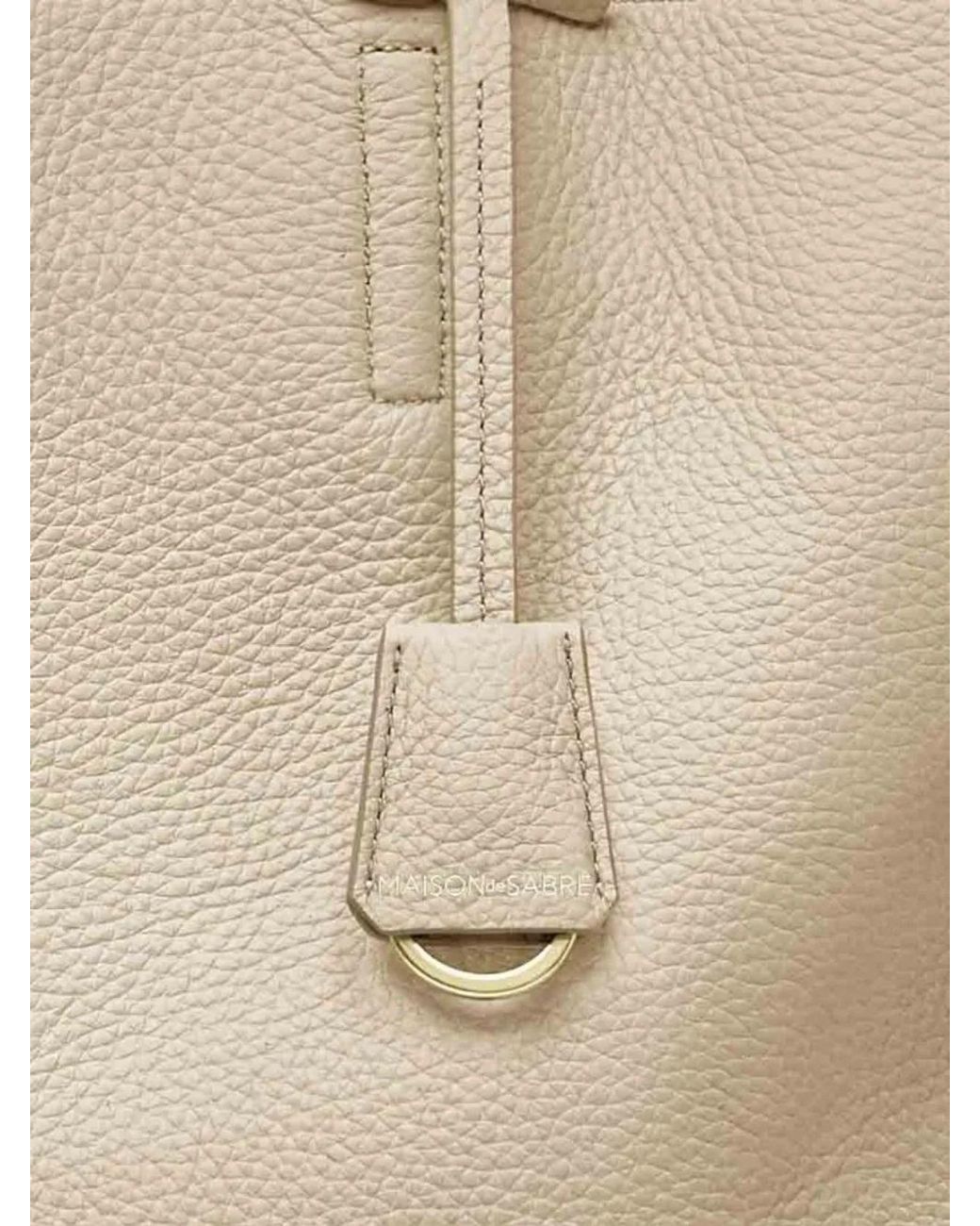Borsa Tote Con Zip di Maison De Sabre in Natural