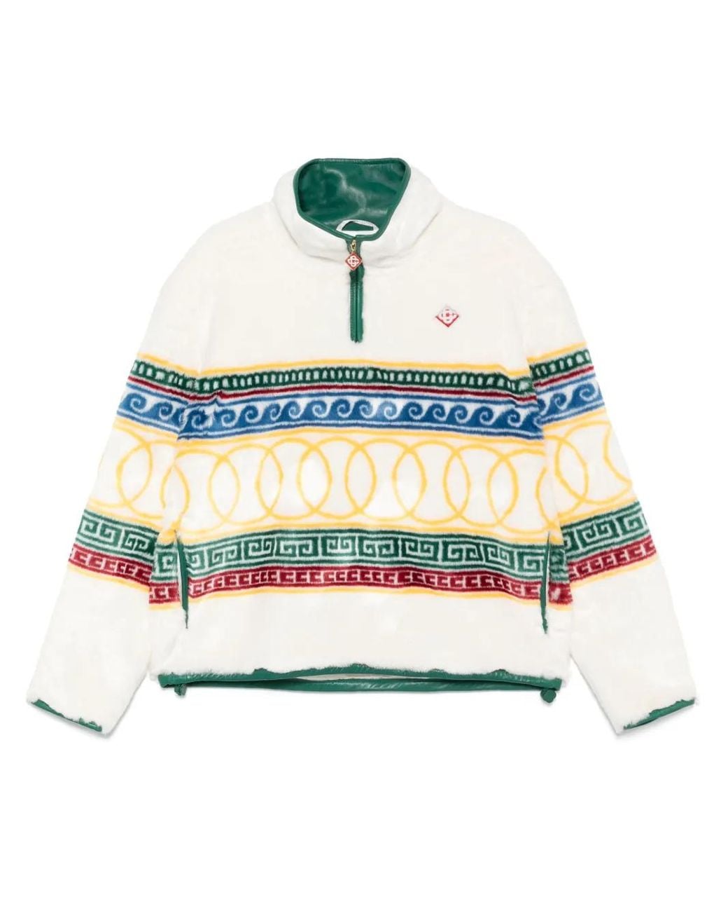 Casablanca Metallic Jacquard Faux-Fur Sweater for men