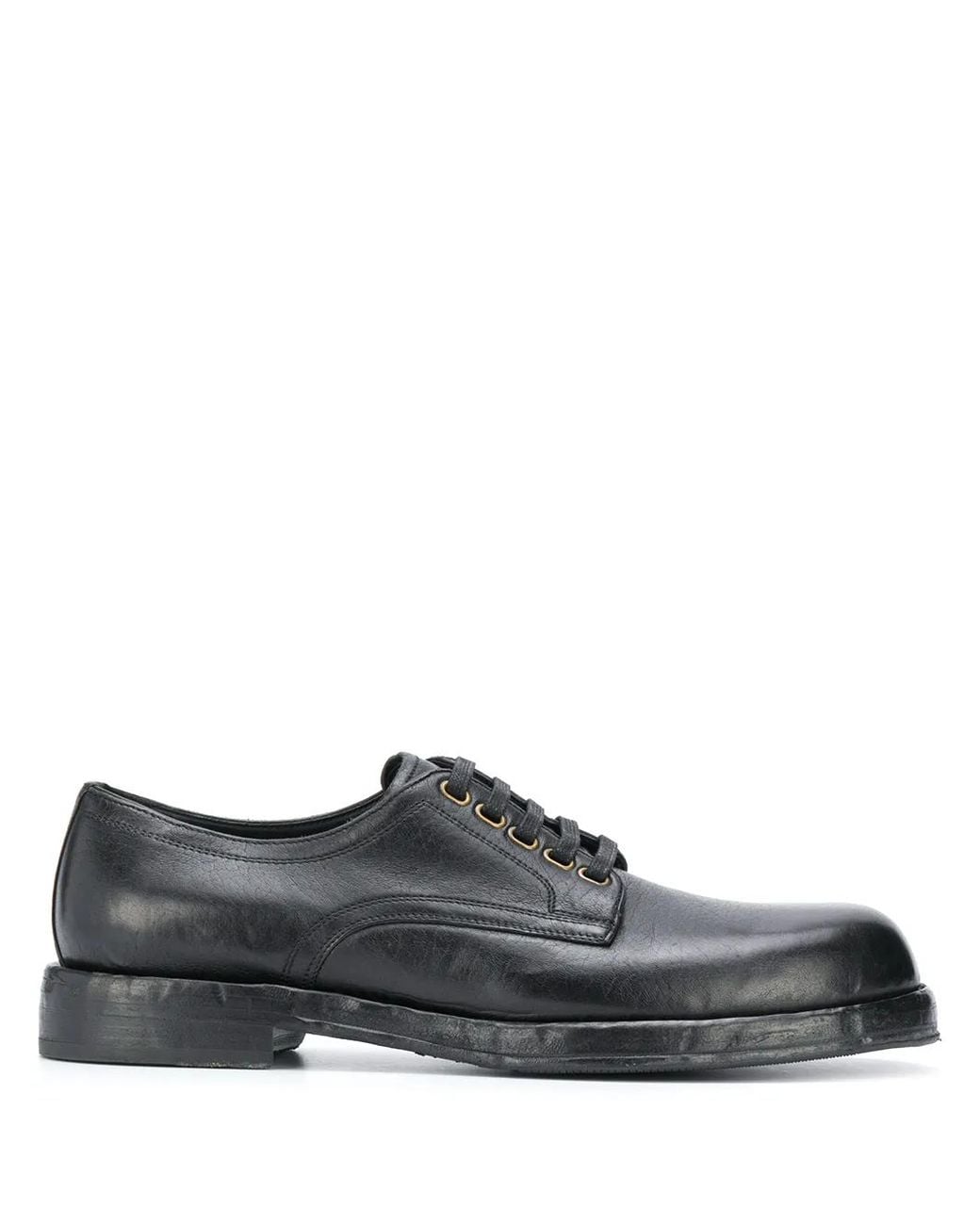 Dolce & Gabbana Gray Horsehide Derby Shoes for men