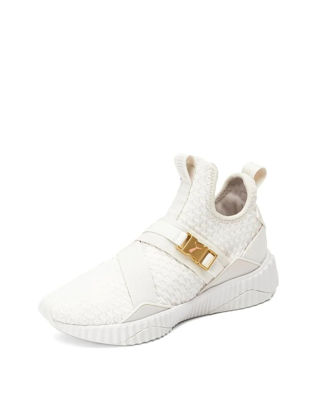 PUMA White Baskets Defy Mid Rs1