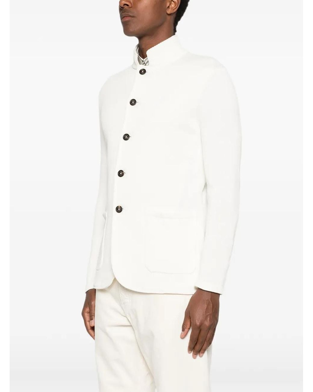 Eleventy White Button Pockets Jacket for men