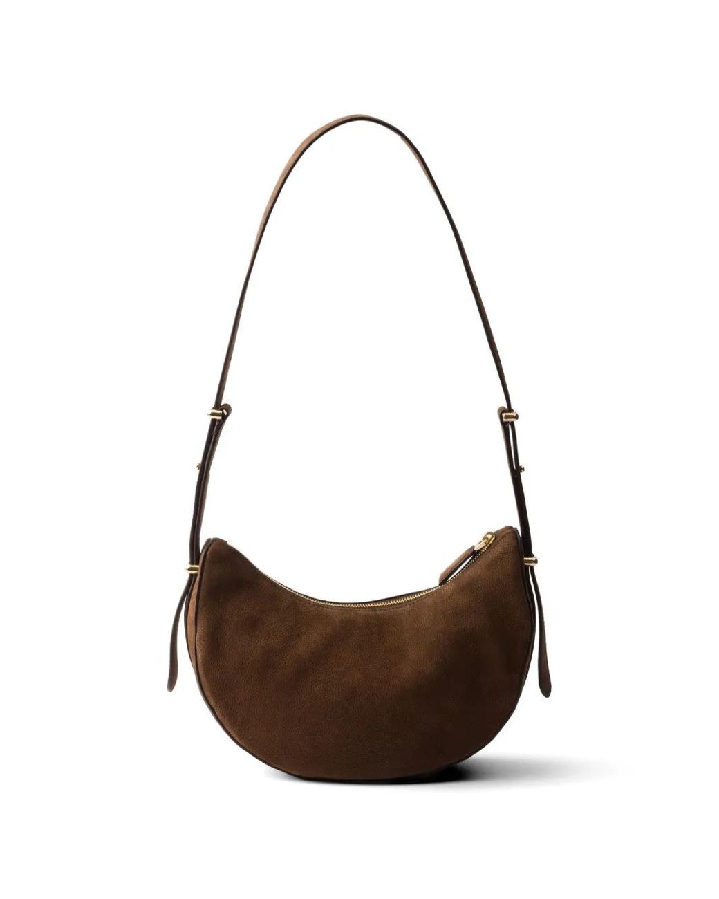 Prada White Arqué Small Nubuck Leather Bag