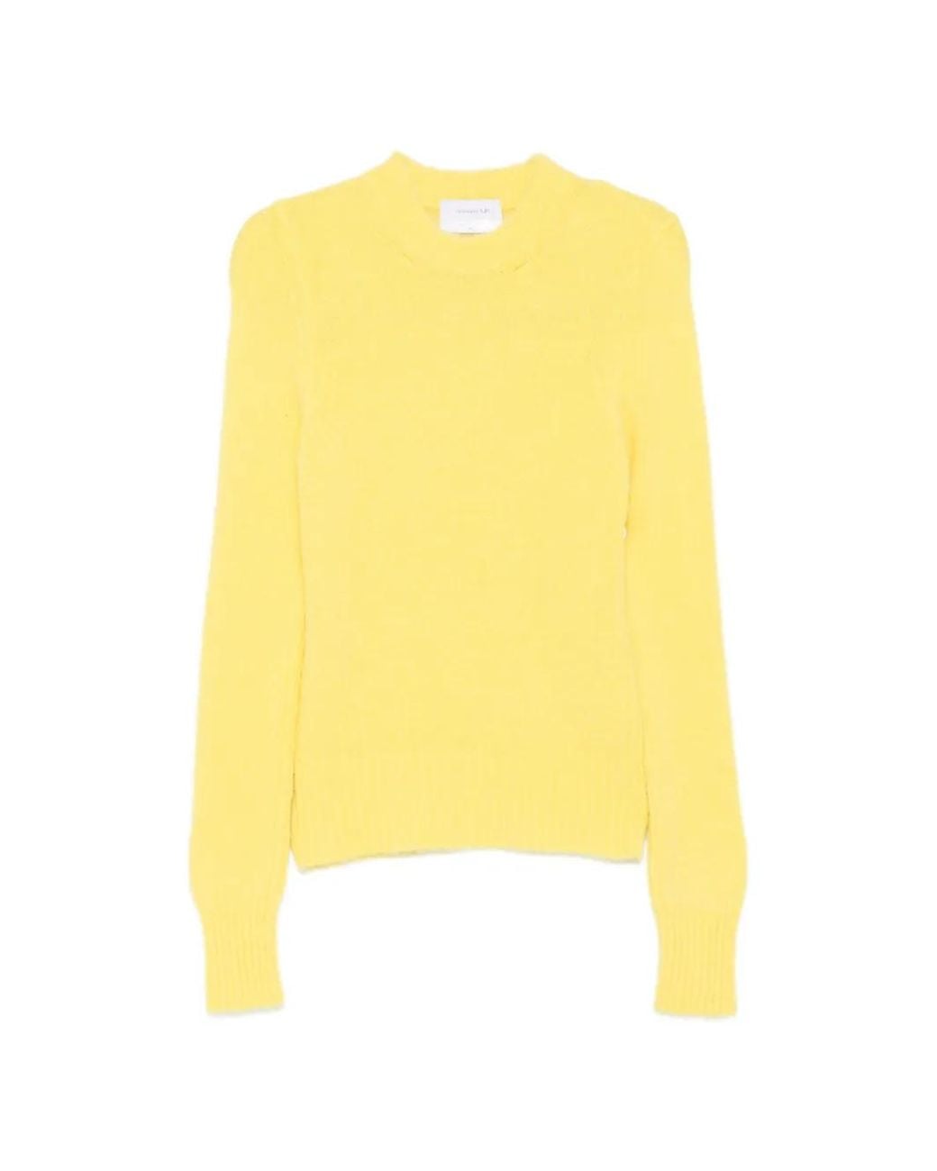 Daniele Fiesoli Yellow Long-Sleeve Crew Neck Sweater