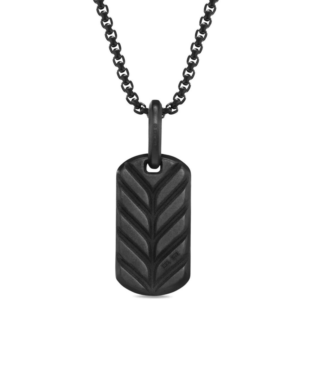 David Yurman Black Chevron Tag (21Mm) for men