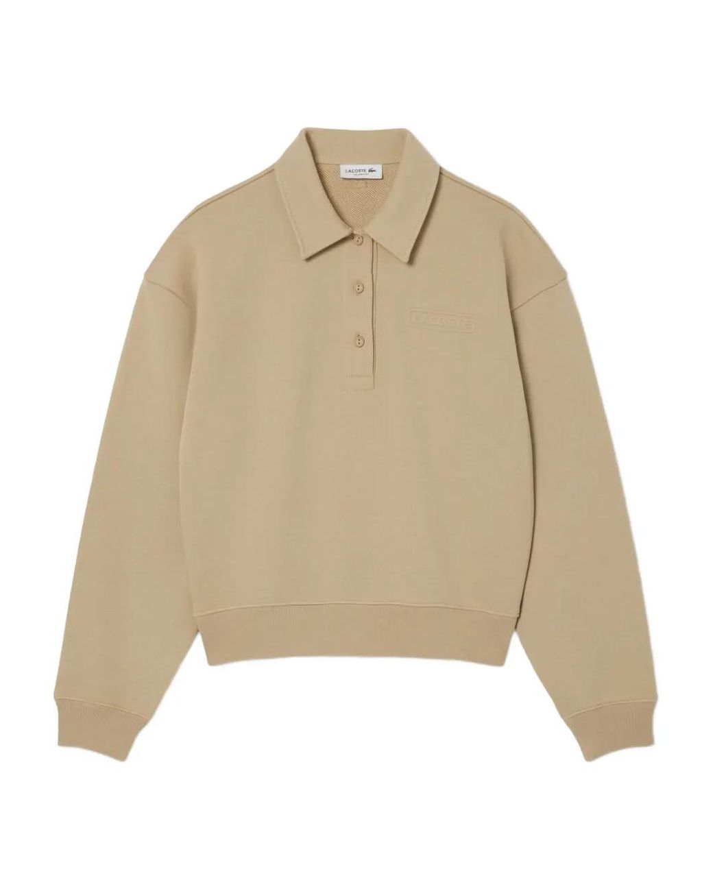 Lacoste Natural Logo-Patch Polo Top