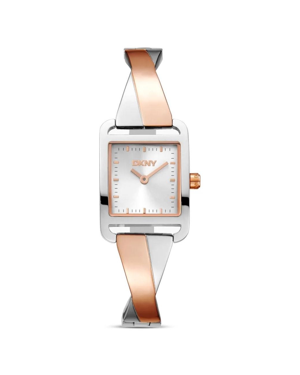 DKNY White Montre Bicolore Classic Mm