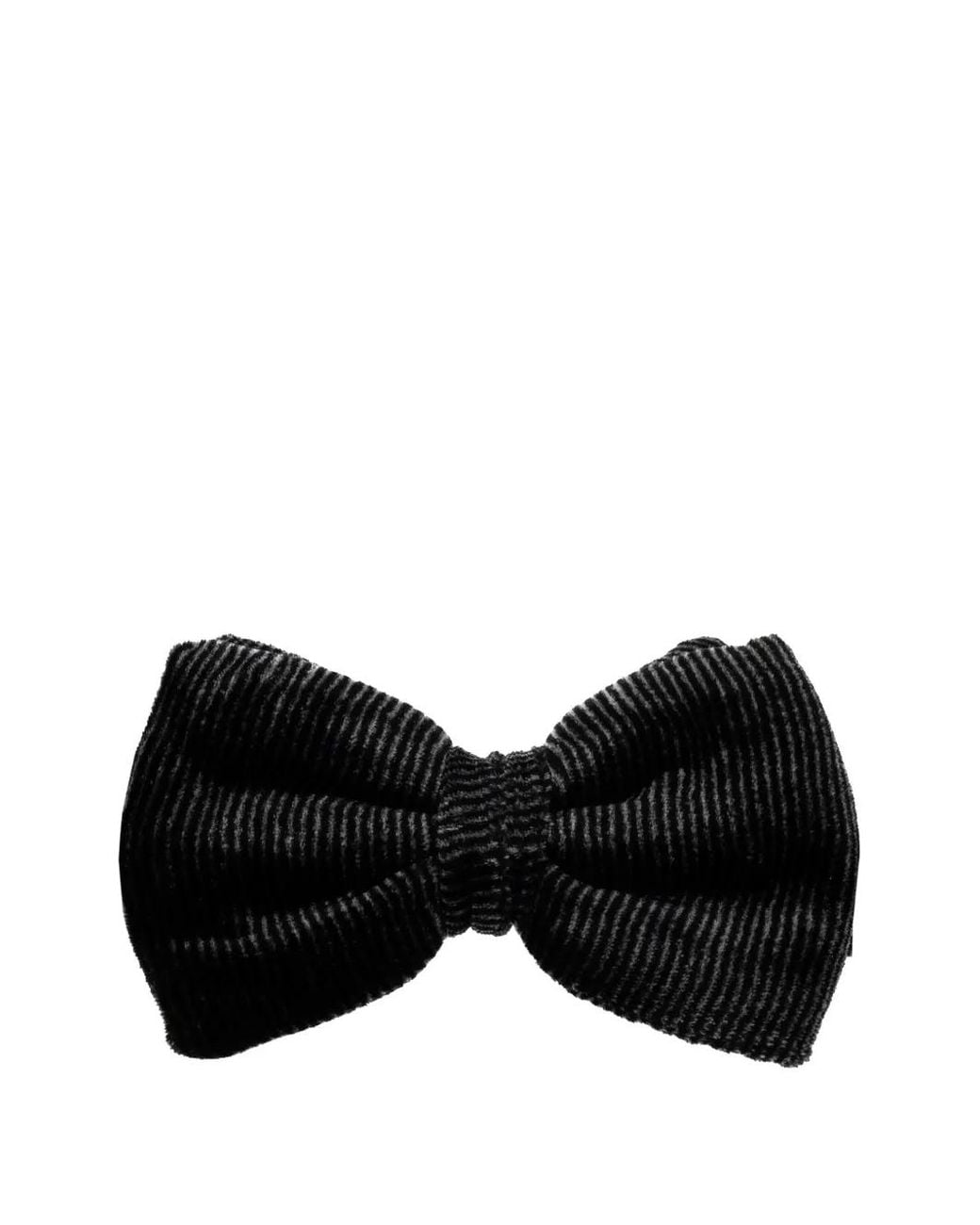 Giorgio Armani Black Velvet Ribbed Bow Tie for men