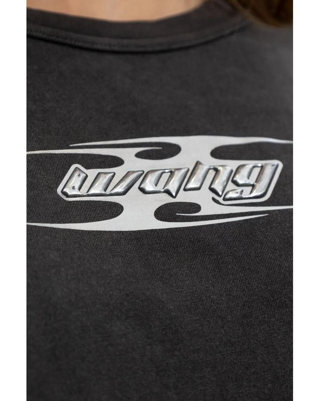 Alexander Wang Black Dark Cotton T-Shirt