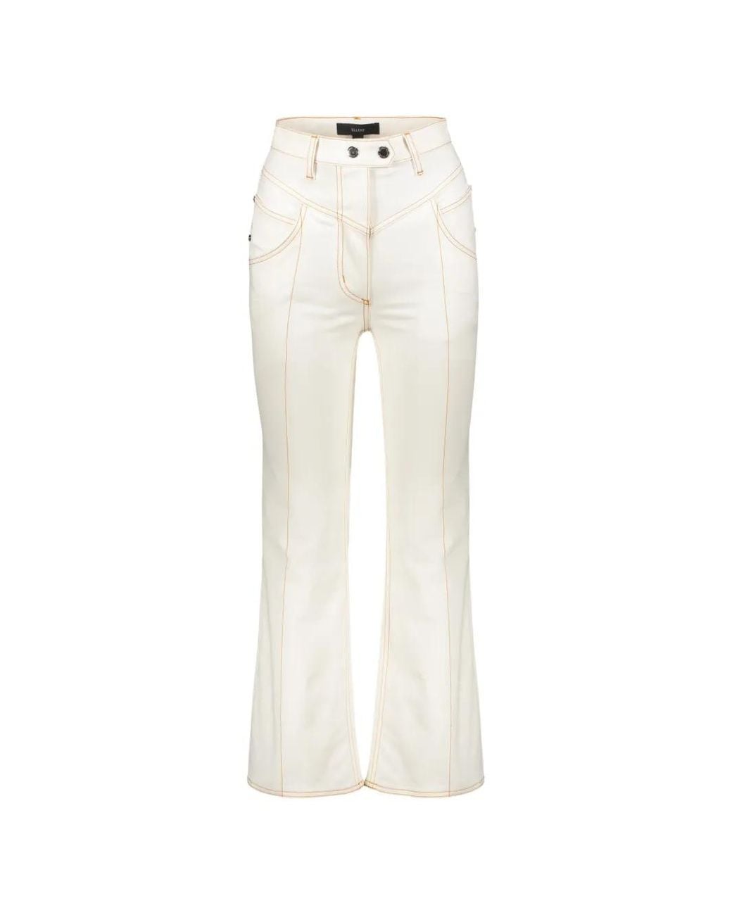 Ellery White Contrast-Stitch Jeans
