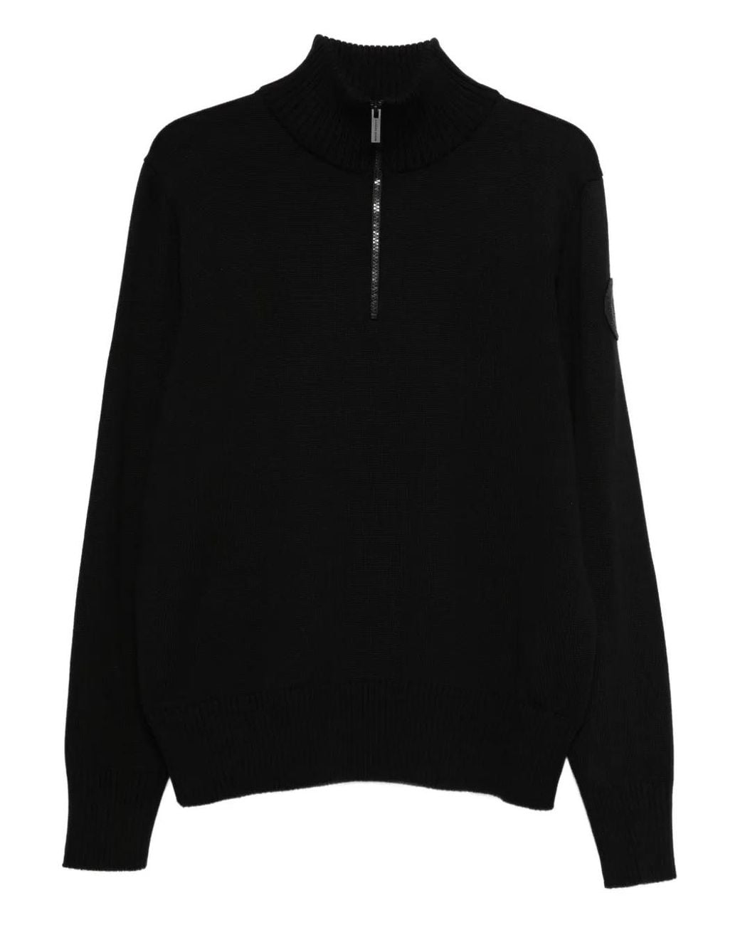 Canada Goose Black Rosseau Half-Zip Sweater for men