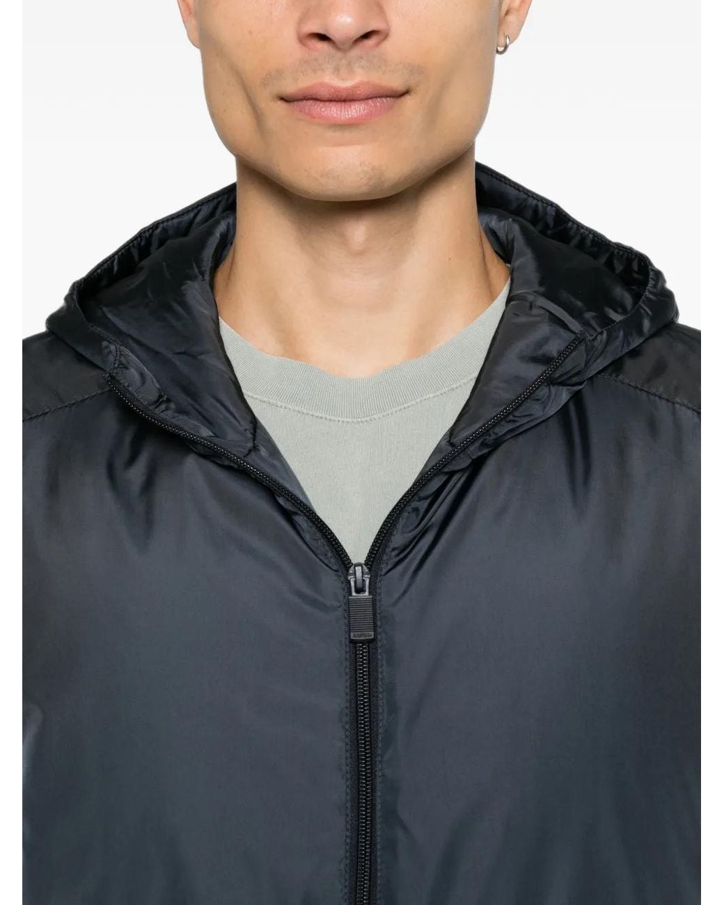 Aspesi Blue Rob Zip-Up Hooded Jacket for men