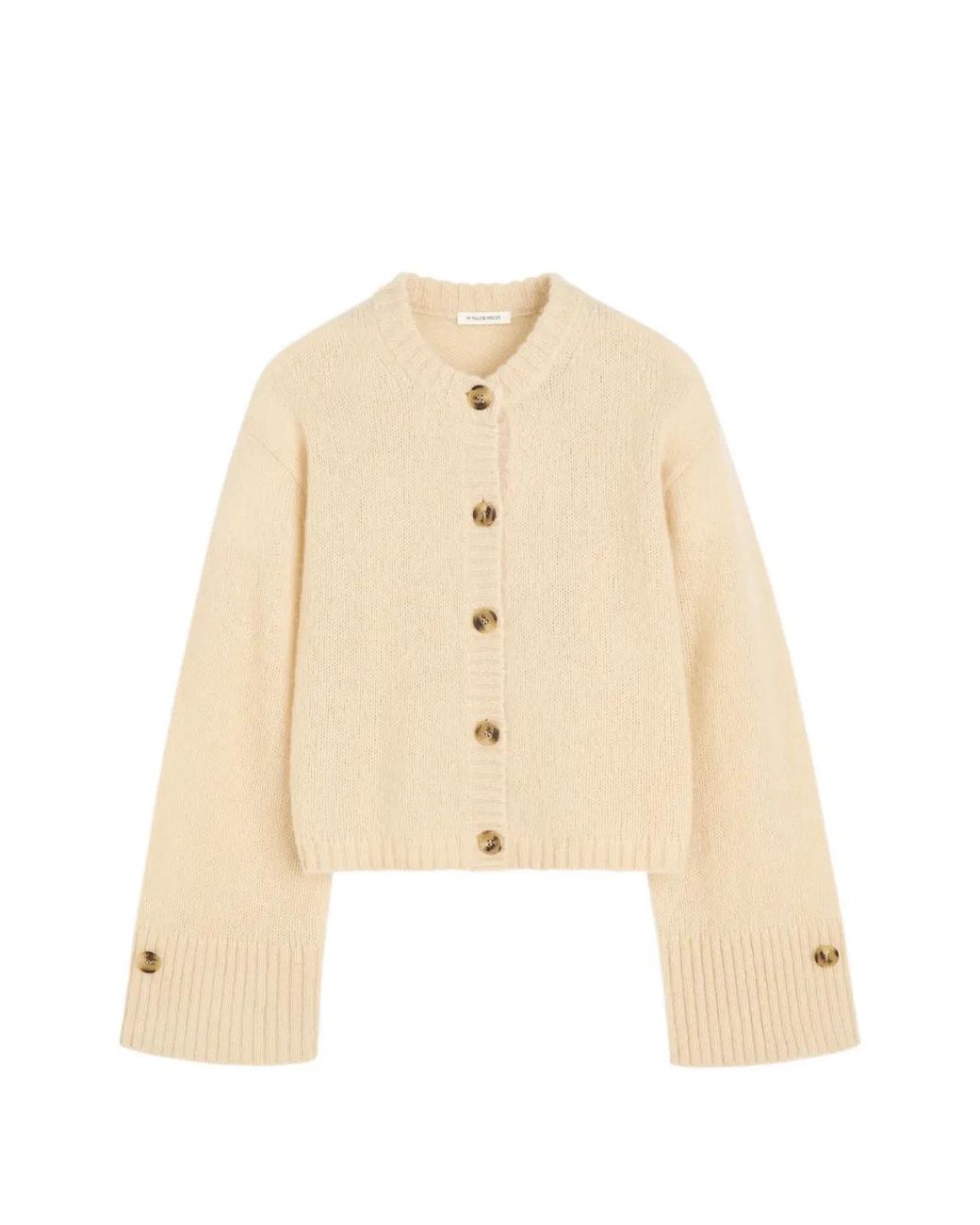 By Malene Birger Natural Cierrou Flared-Sleeve Cardigan