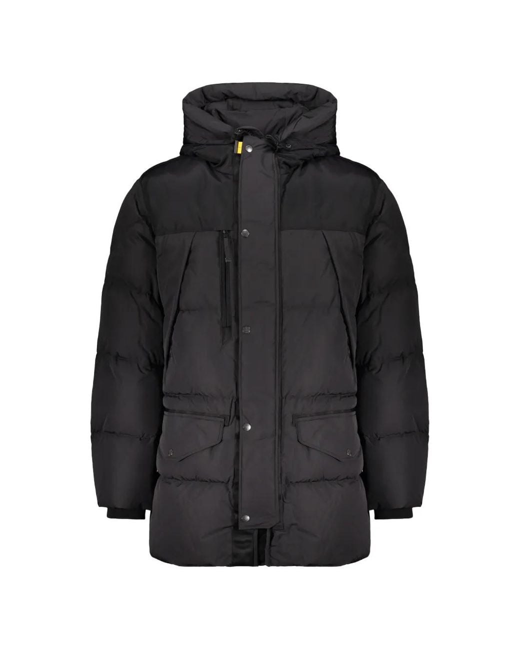 Parajumpers Black Quilted Hooded Parka for men