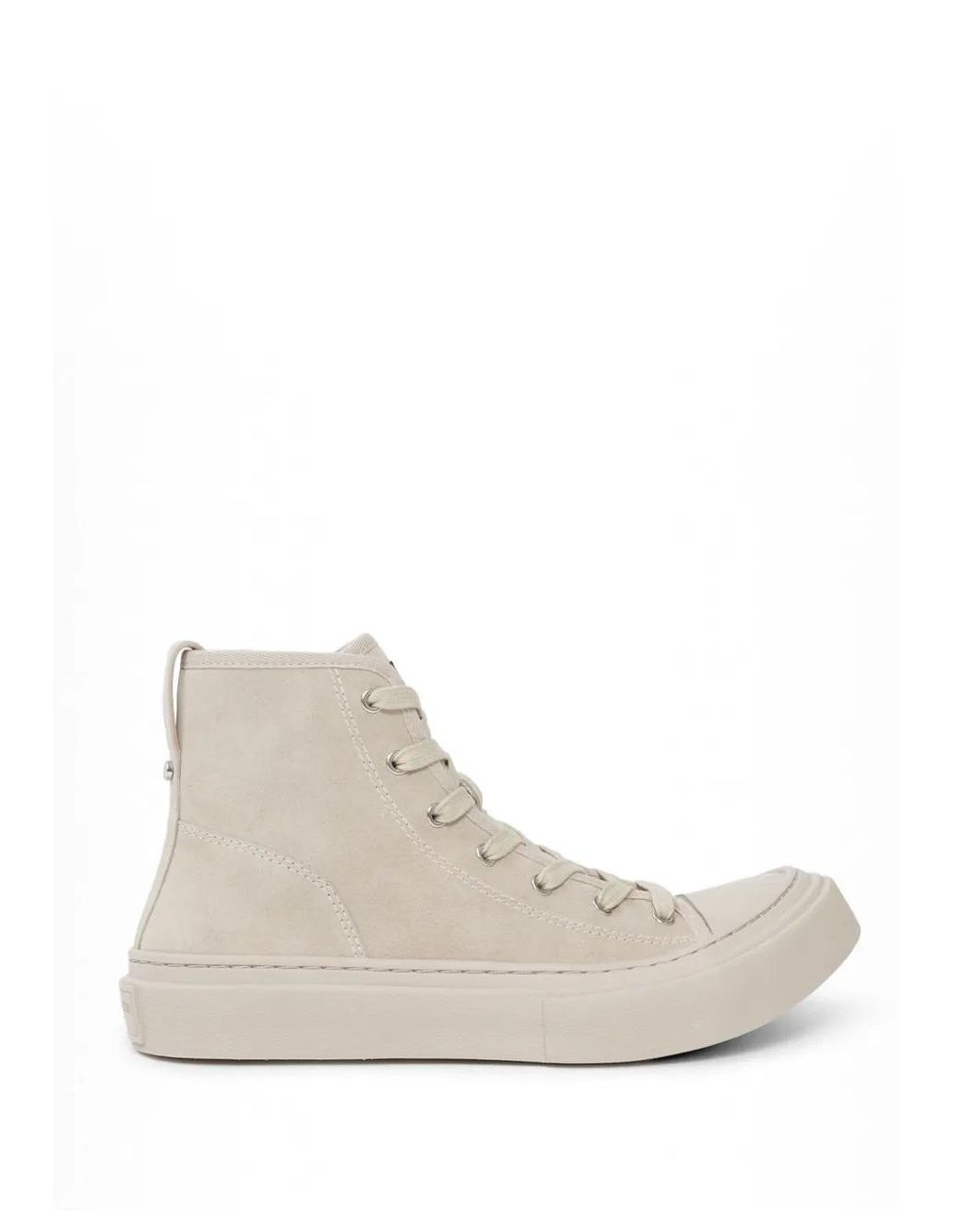 Ann Demeulemeester White Sarin Suede Leather Sneakers