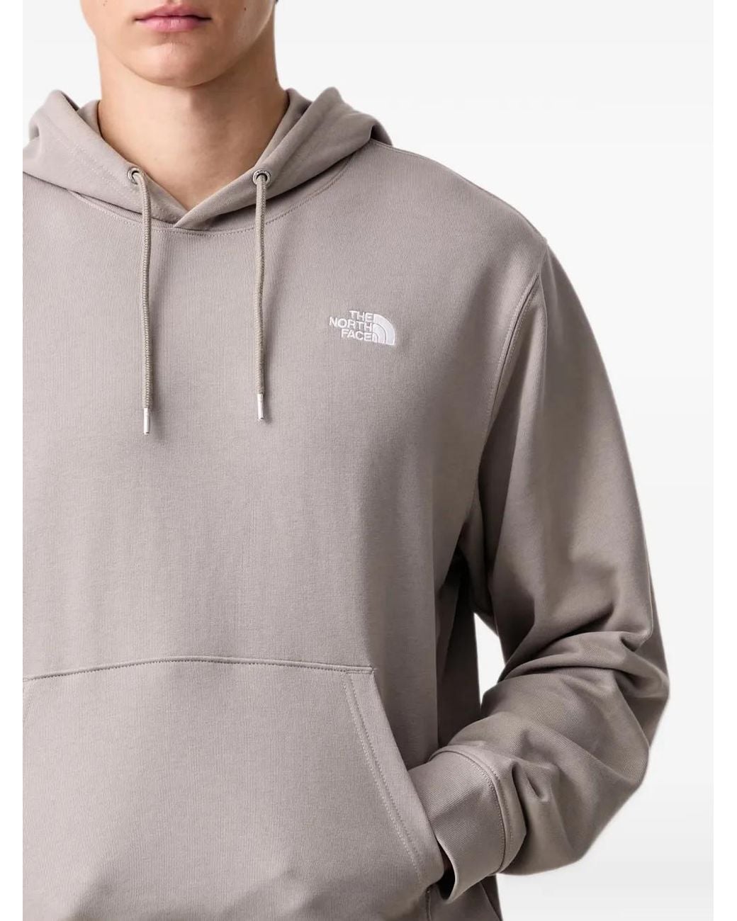 The North Face Gray Tnf Essential-Terry Simple Dome Relaxed Hoodie for men