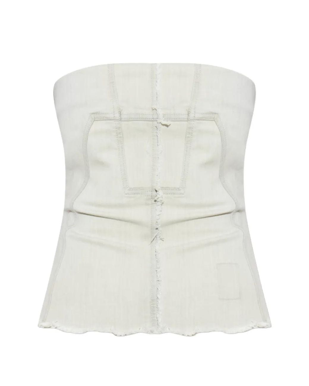 Rick Owens White Bustier Top