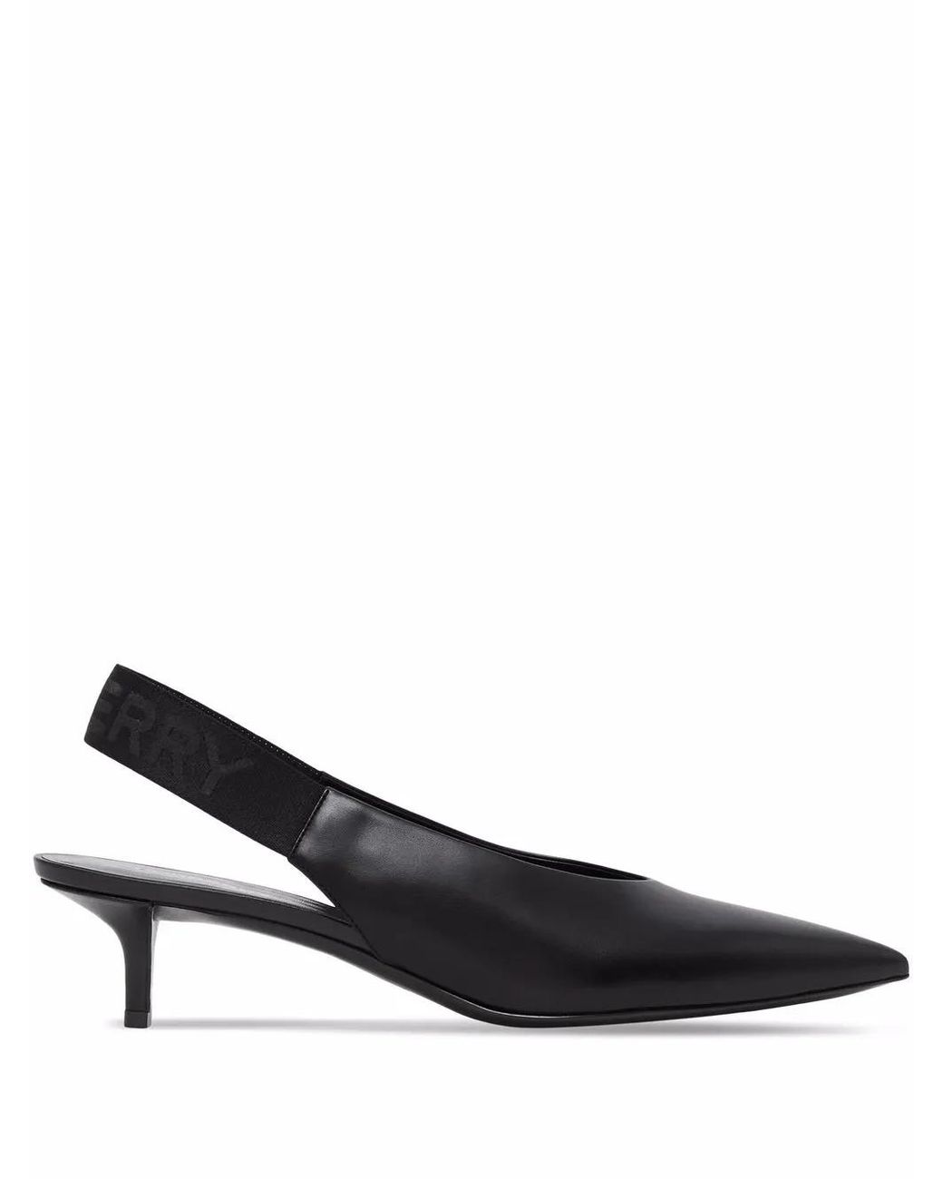 Burberry Black Spitze Slingback-Pumps