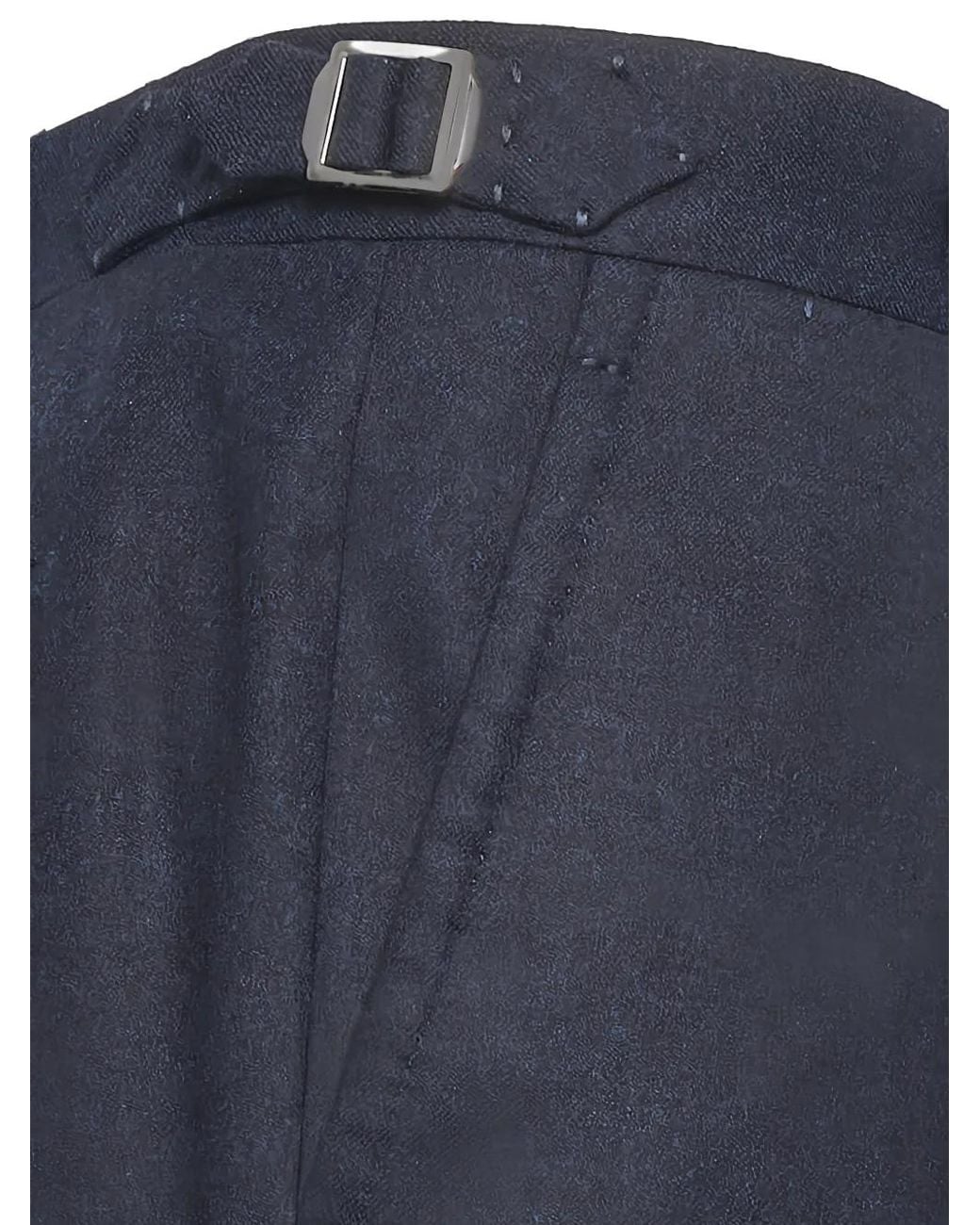 Franzese Collection Blue Pleated Trousers for men