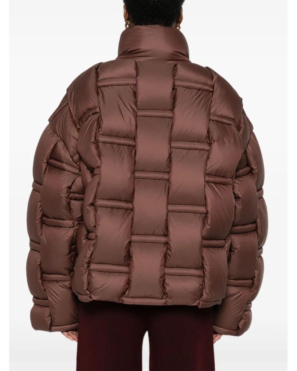 RAXXY Brown Zip-Up Puffer Jacket