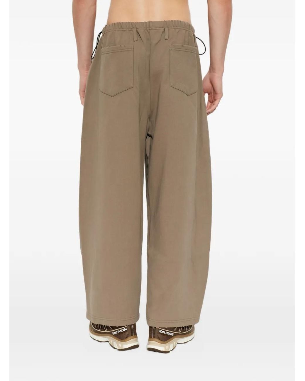 M I S B H V Natural Graphic-Patch Drawstring Sweatpants