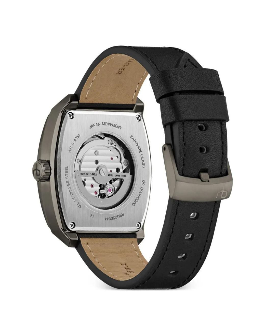 Rag & Bone Black Mercer Automatic Watch for men
