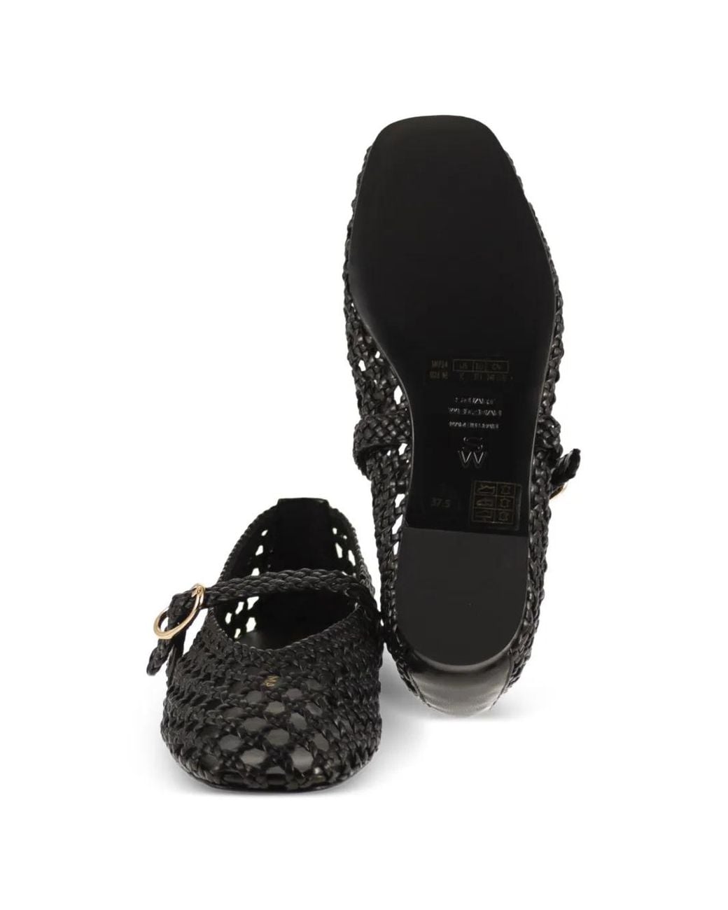 Stuart Weitzman Black Prima Ballet Flats