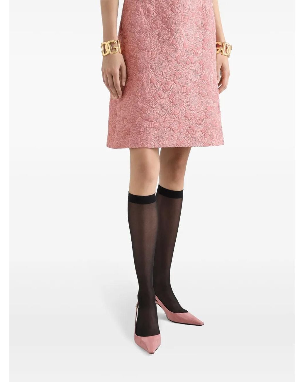 Dolce & Gabbana Pink Elegant Mini Dress For