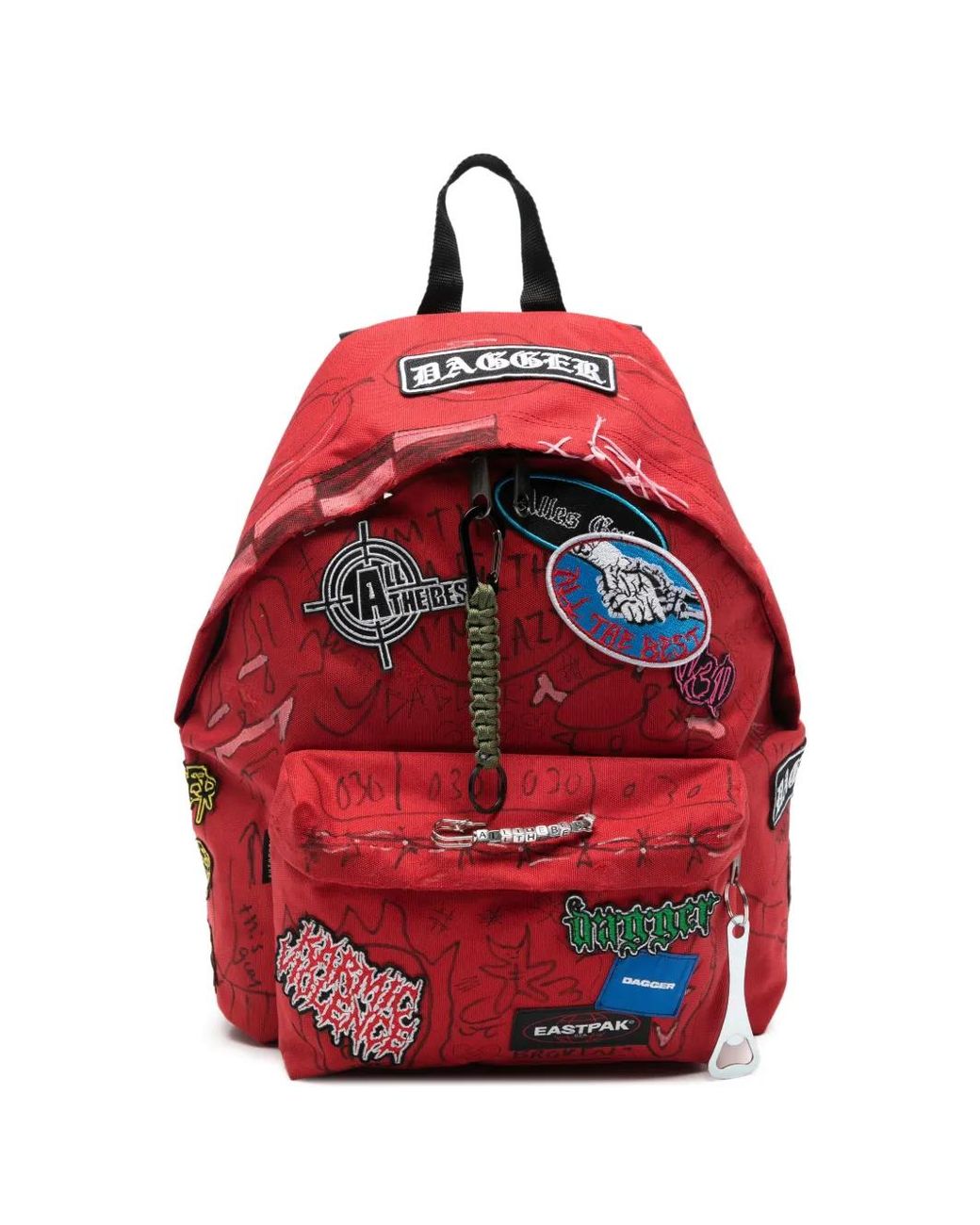 DAGGER Red X Eastpack Patch-Detail Graphic-Print Backpack for men