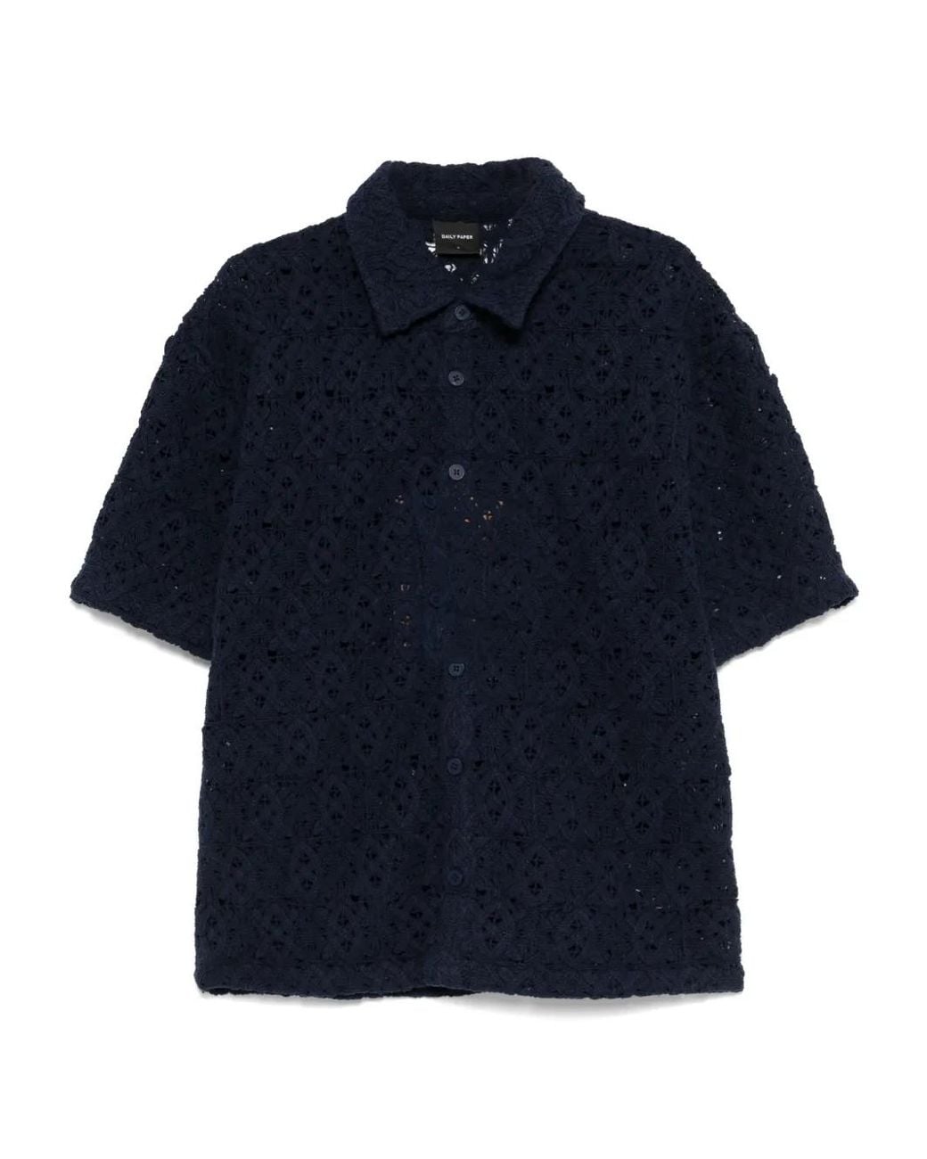 Daily Paper Blue Lace Shield Shirt for men