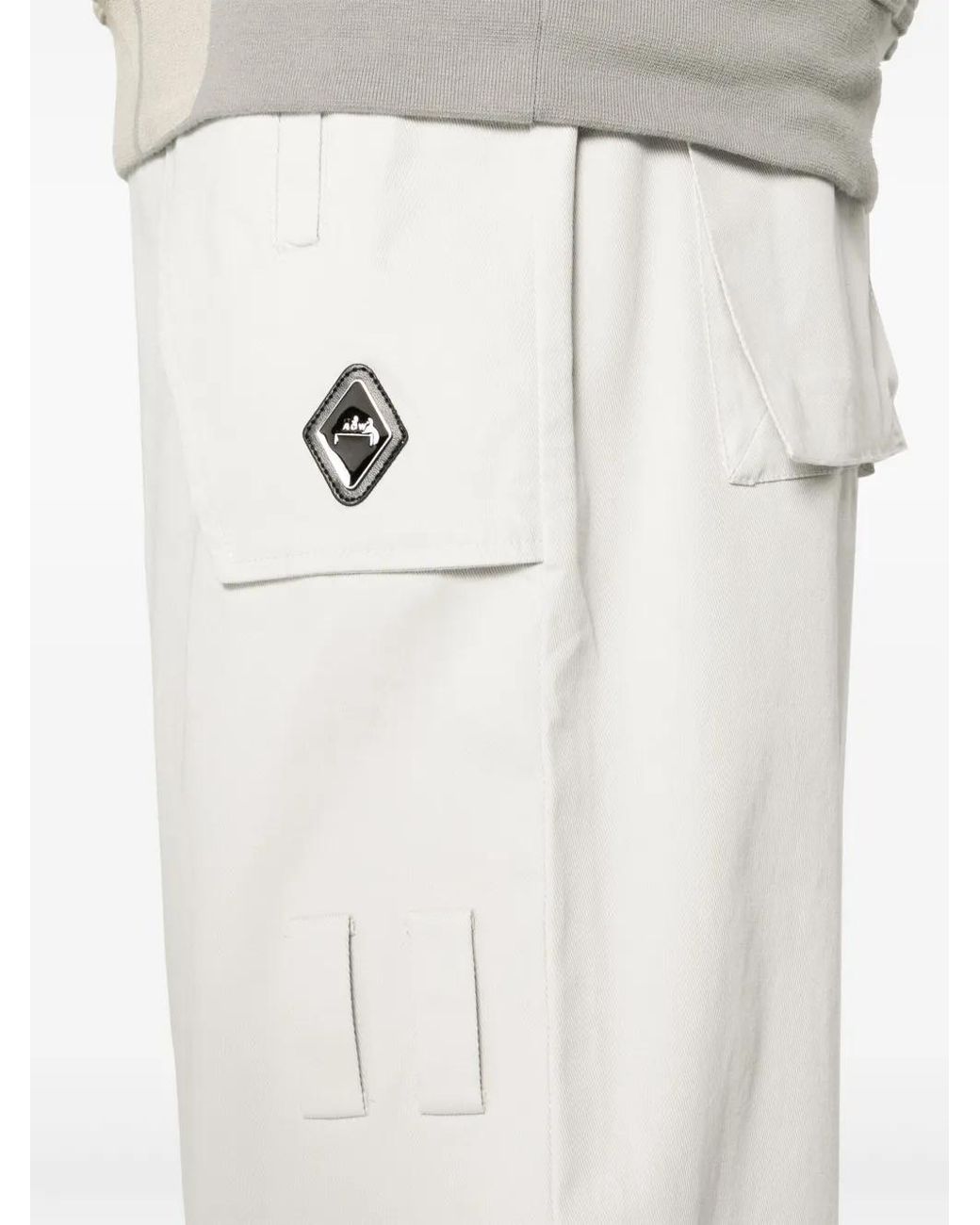 A_COLD_WALL* White Overlay Twill Cargo Trousers for men