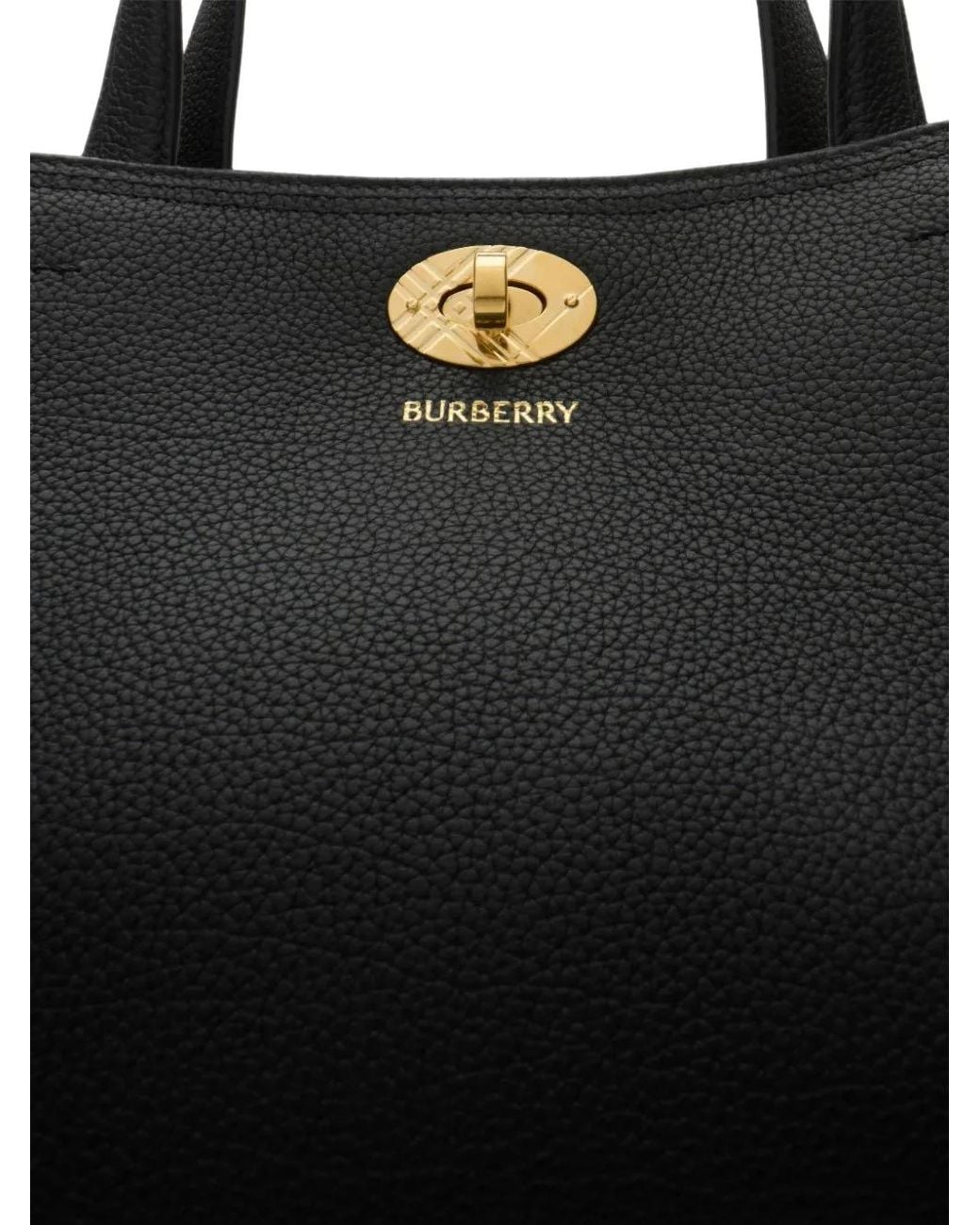 Burberry Black Small Check Cotswolds Tote
