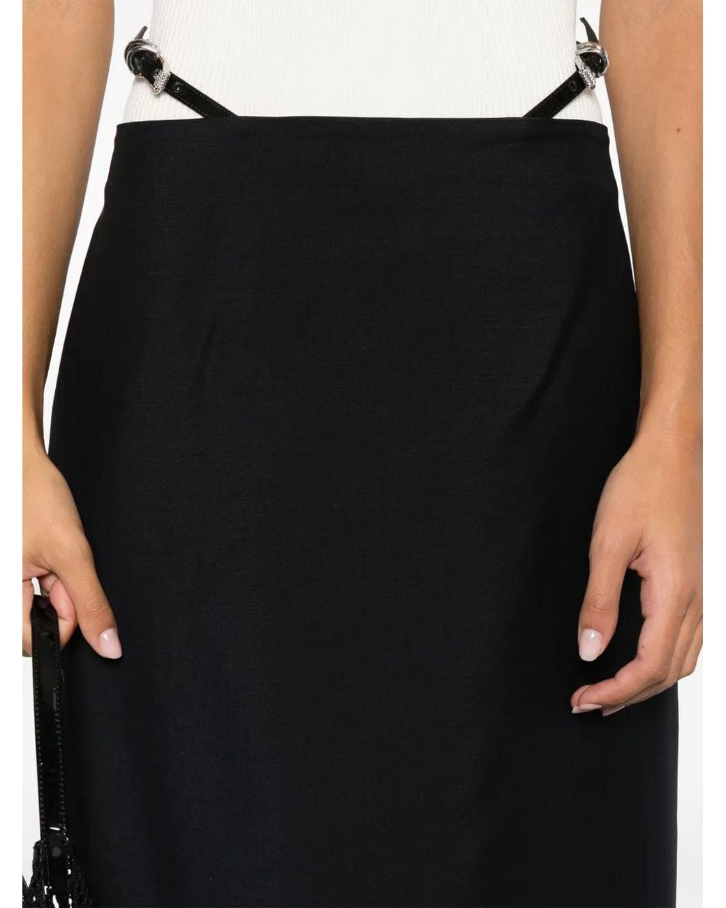 Givenchy Black Voyou Night Short Skirt Heb Logo