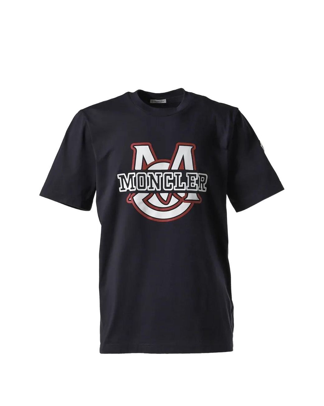Moncler Black Monogram-Print T-Shirt for men
