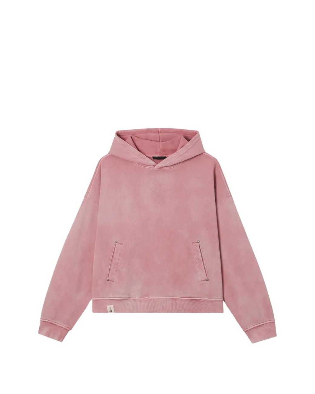 FIVE CM Pink Skeleton-Embroidered Washed-Effect Hoodie for men