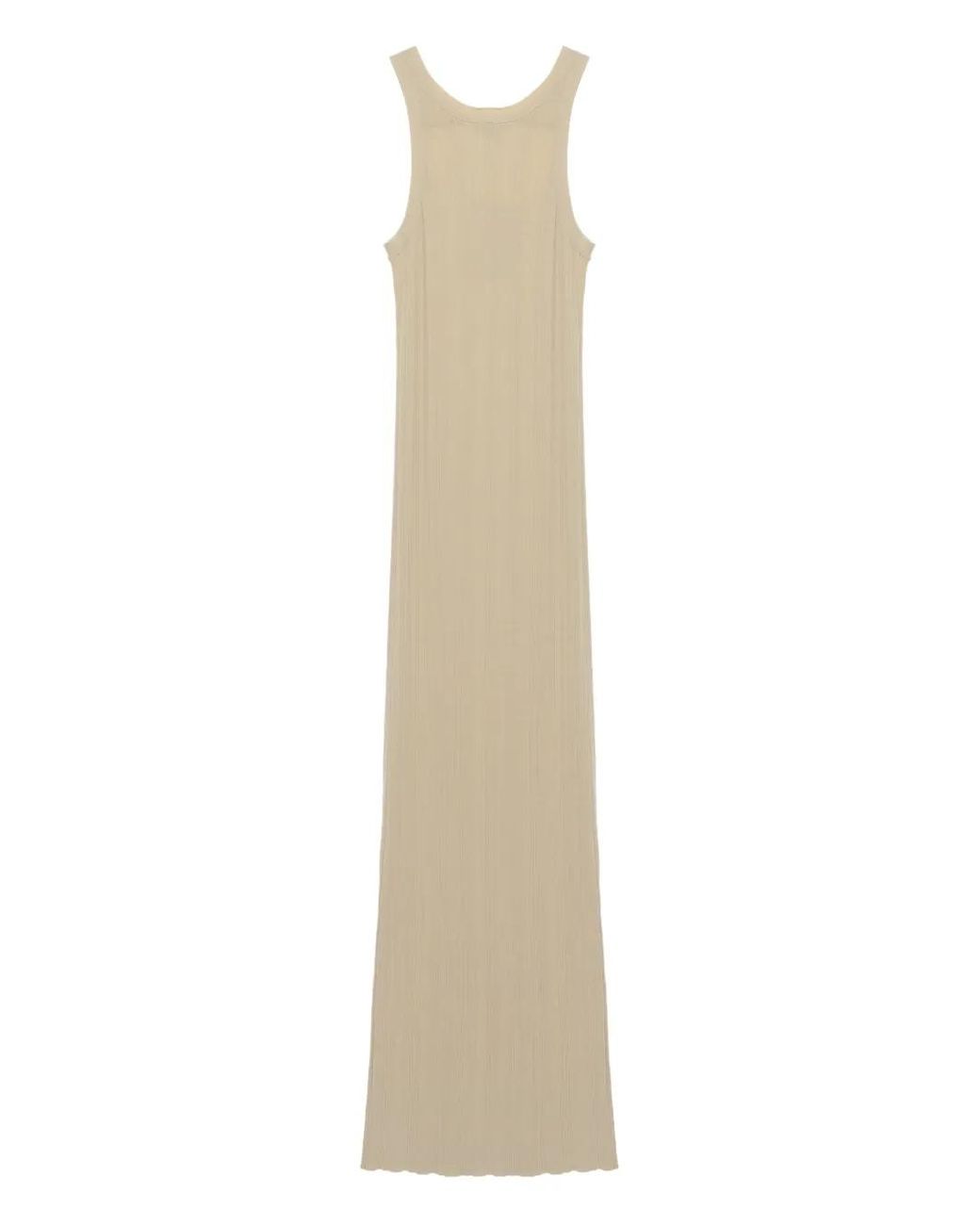 Totême  Natural Ribbed Sleeveless Maxi Dress