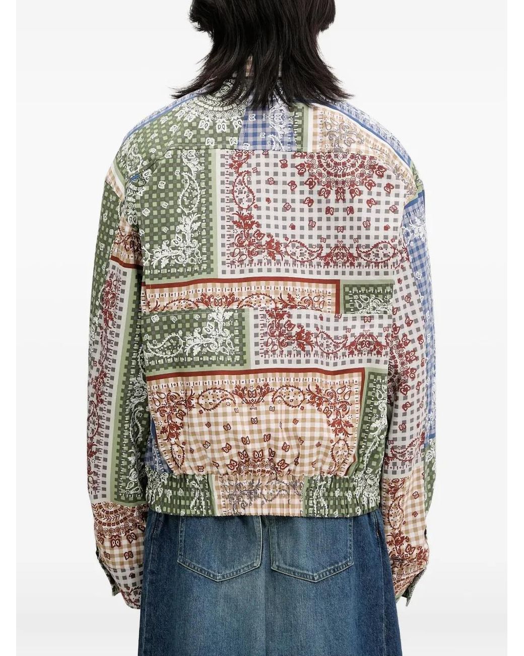 Rhude Gray Patchwork Jacket for men