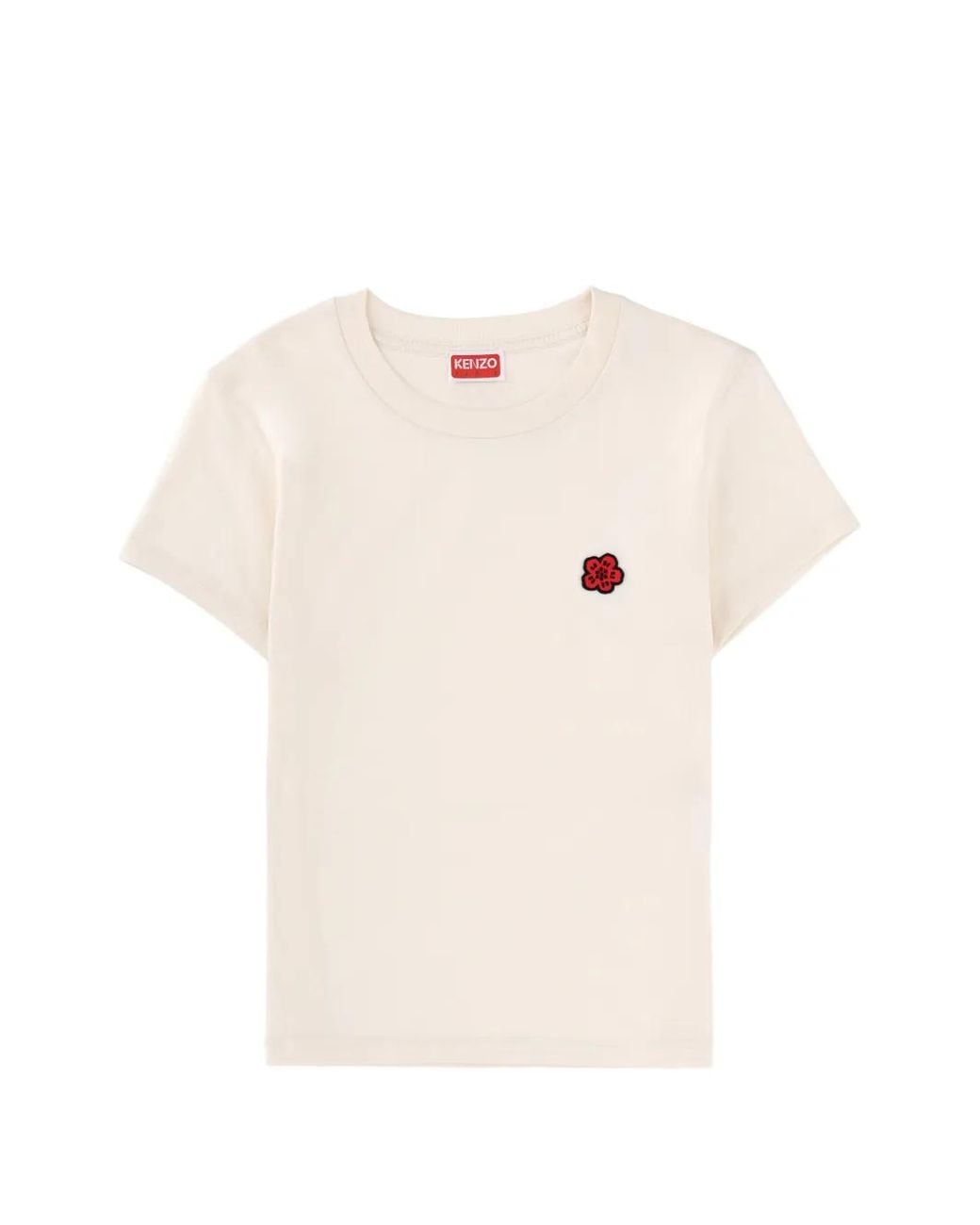 KENZO White Floral-Emboridered T-Shirt