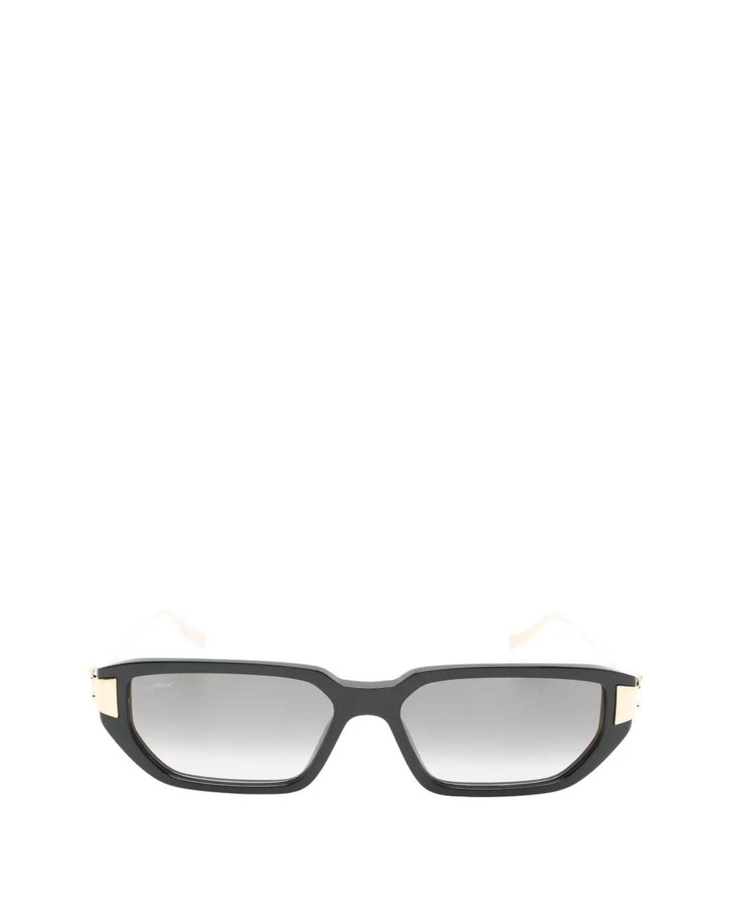 Cartier Gray Panthère De Cartier Rectangle-Frame Sunglasses
