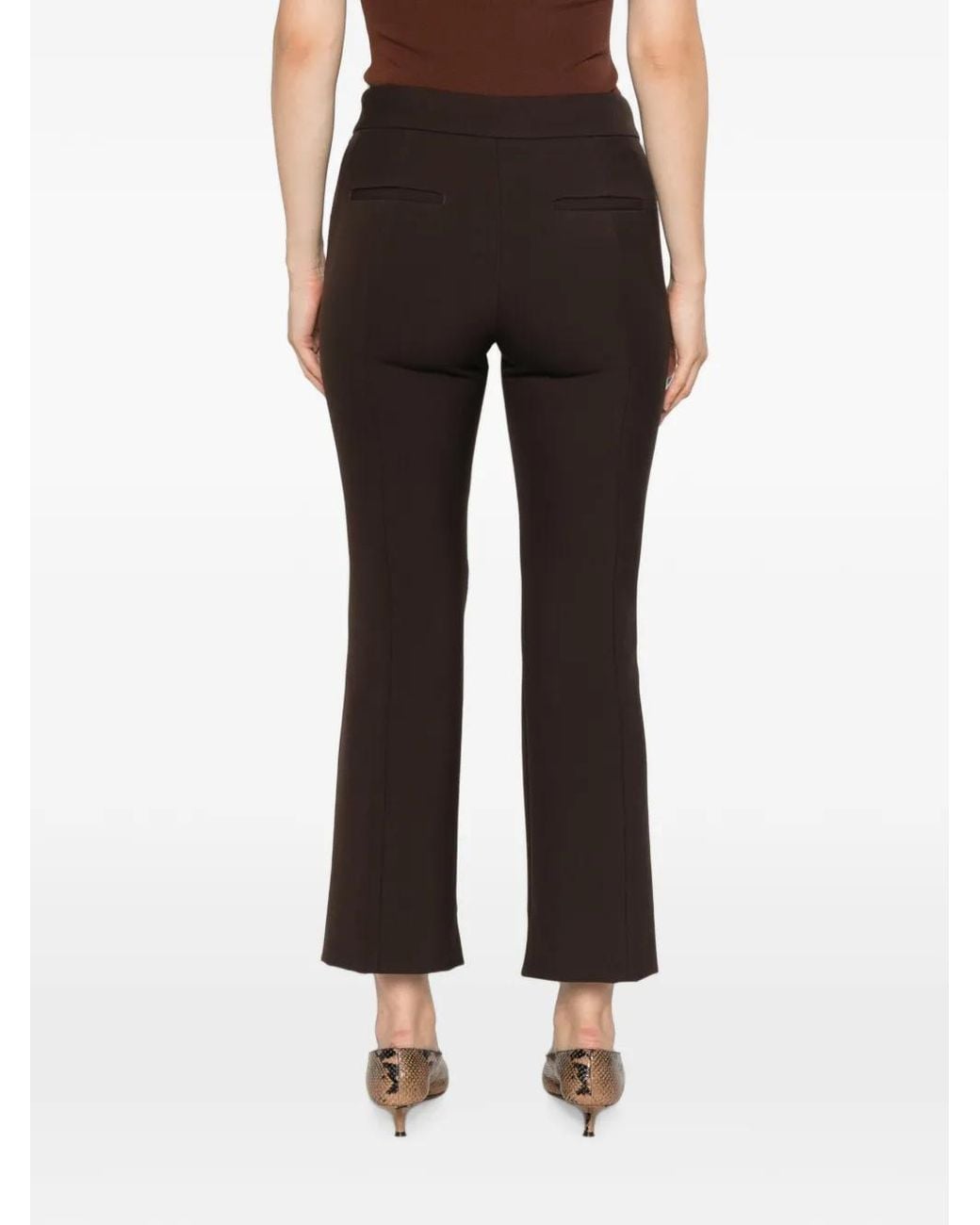 Peserico Black Pantalon À Fentes Latérales