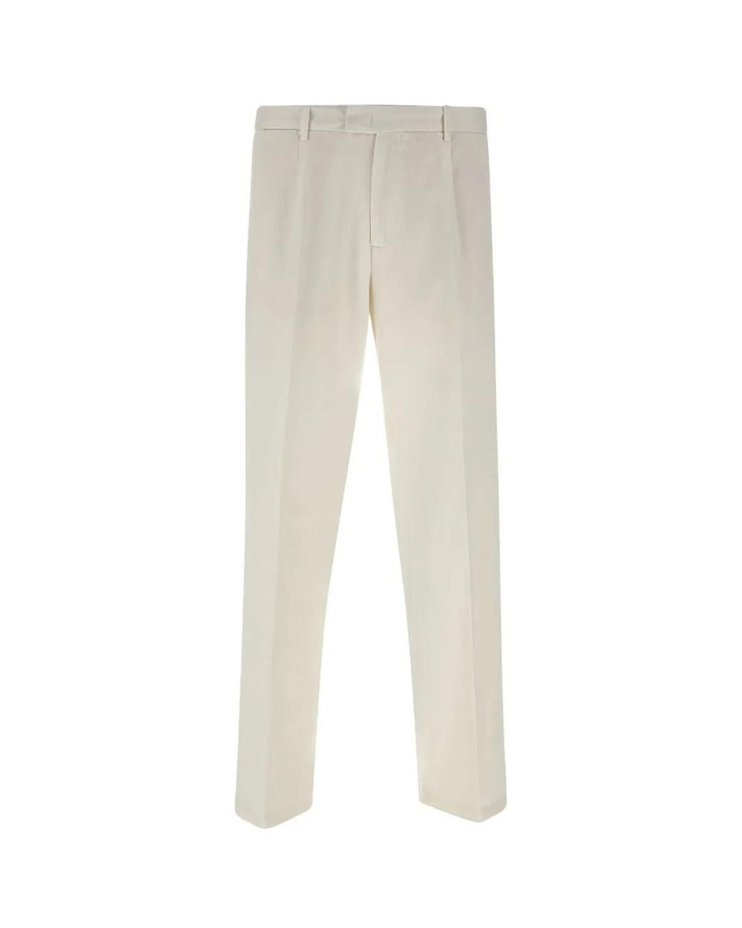 Briglia 1949 White Margutta Pleated Trousers for men