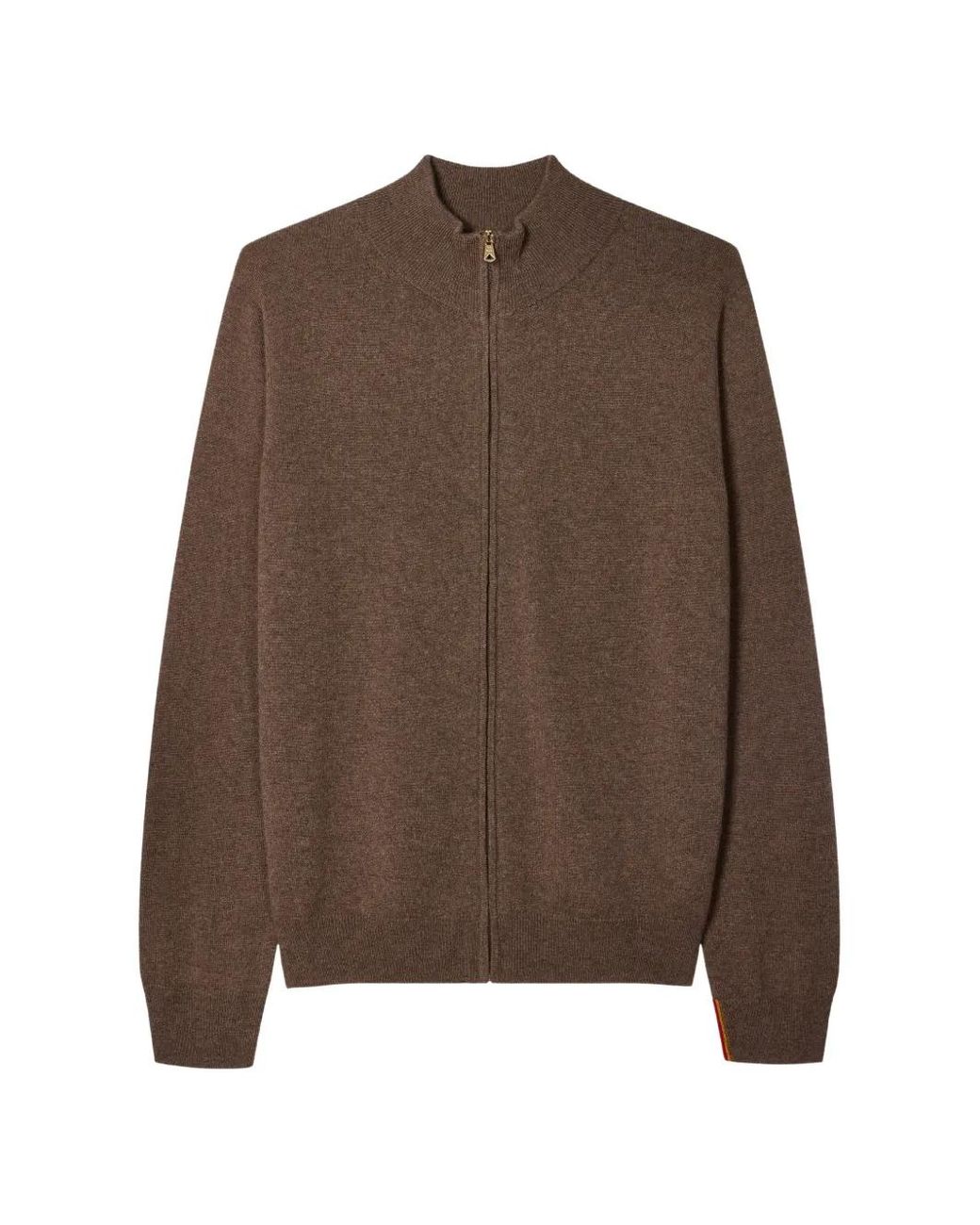 Paul Smith Brown Mid Cashmere Zip Cardigan for men