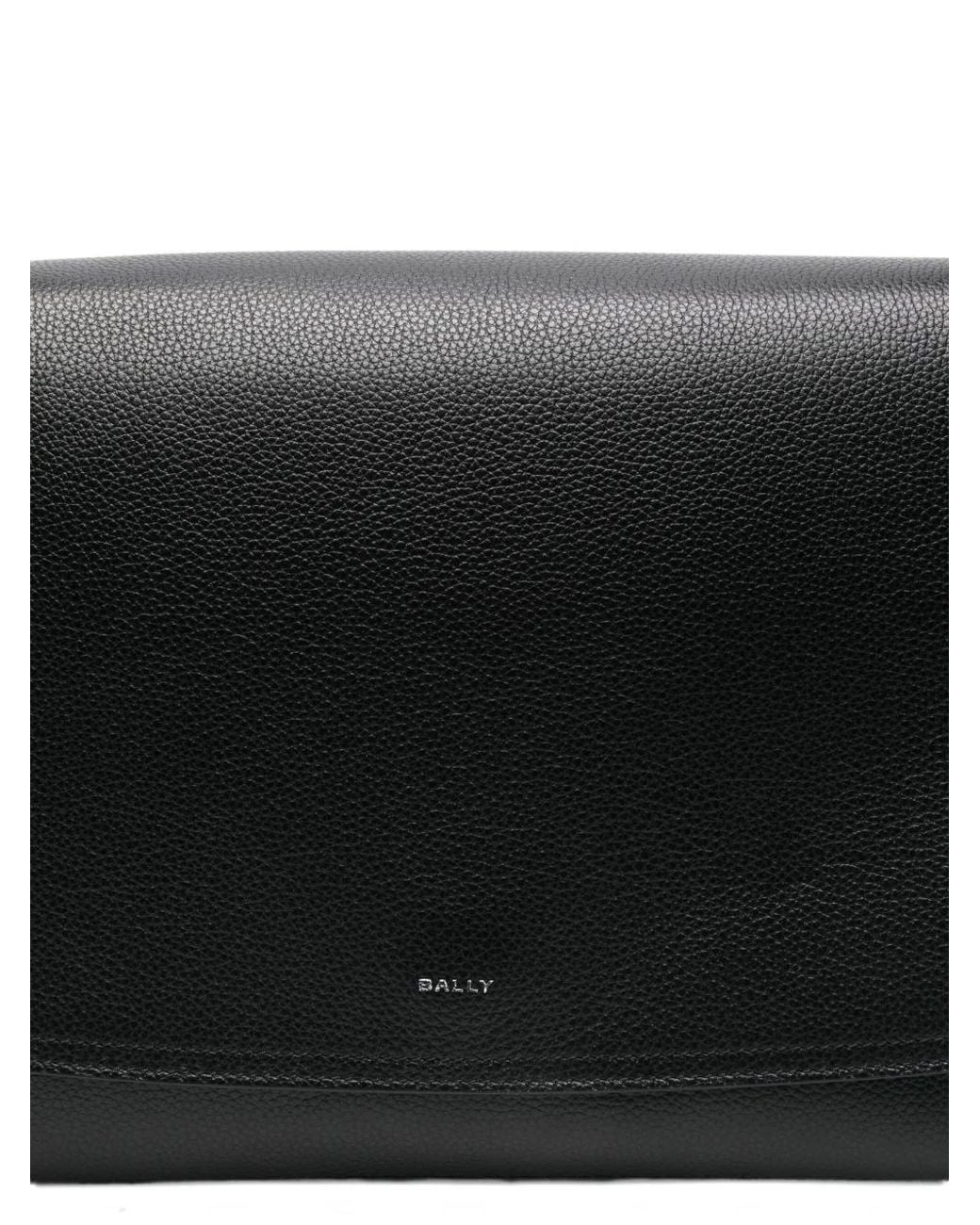 Bally Black Capitol Leather Messenger Bag for men