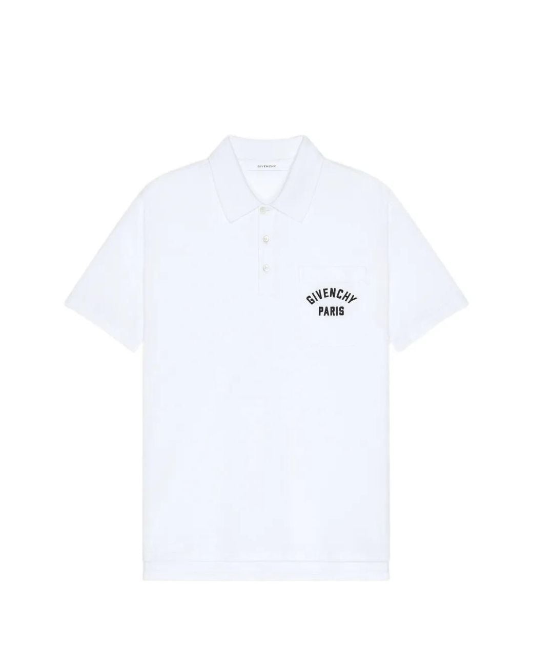 Givenchy Piqué Poloshirt Met Paris Borduurwerk in het White voor heren